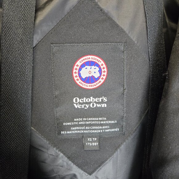 Canada Goose October's Very Own Men's Parka Jacket Black - Size XS (400MOV) - Picture 3 of 13